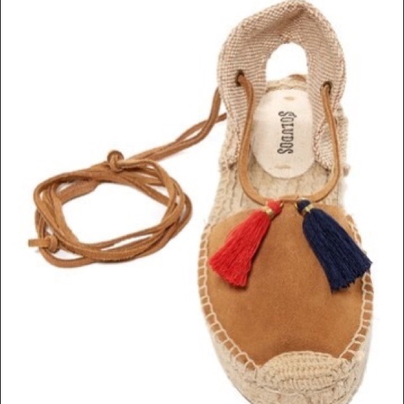 Soludos Suede Tassel Lace Up Espadrille - Picture 4 of 11